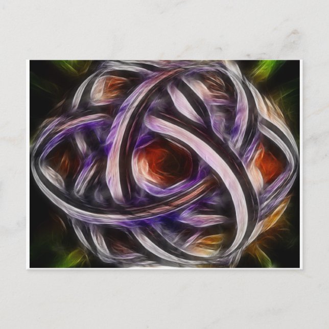 Purple smudge Triquetra Postcard (Front)