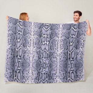  Purple Snake Skin Animal Print Fleece Blanket