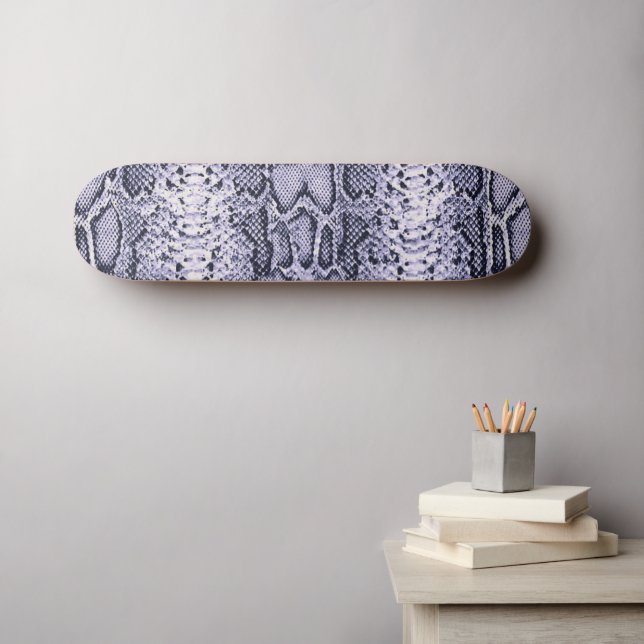  Purple Snake Skin Animal Print Skateboard (Wall Art (Horz))