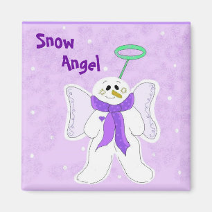 Purple Snow Angel Magnet
