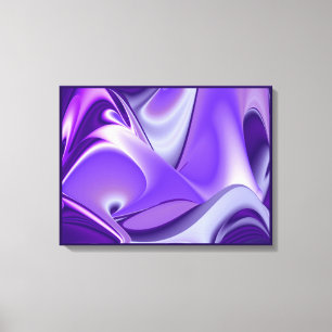 Purple Snow Dreams, Abstract Fantasy Rainbow Art Canvas Print
