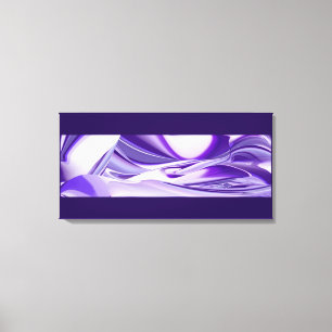 Purple Snow Dreams, Abstract Fantasy Rainbow Art Canvas Print