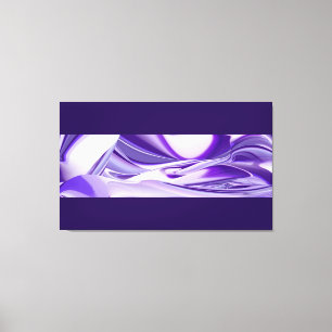 Purple Snow Dreams, Abstract Fantasy Rainbow Art Canvas Print