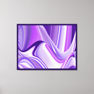 Purple Snow Dreams, Abstract Fantasy Rainbow Art Canvas Print