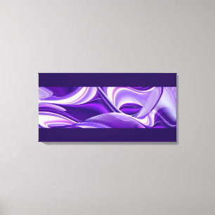 Purple Snow Dreams, Abstract Fantasy Rainbow Art Canvas Print