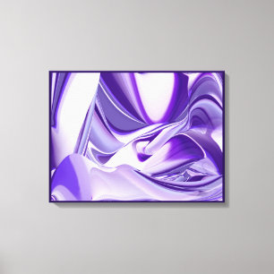 Purple Snow Dreams, Abstract Fantasy Rainbow Art Canvas Print