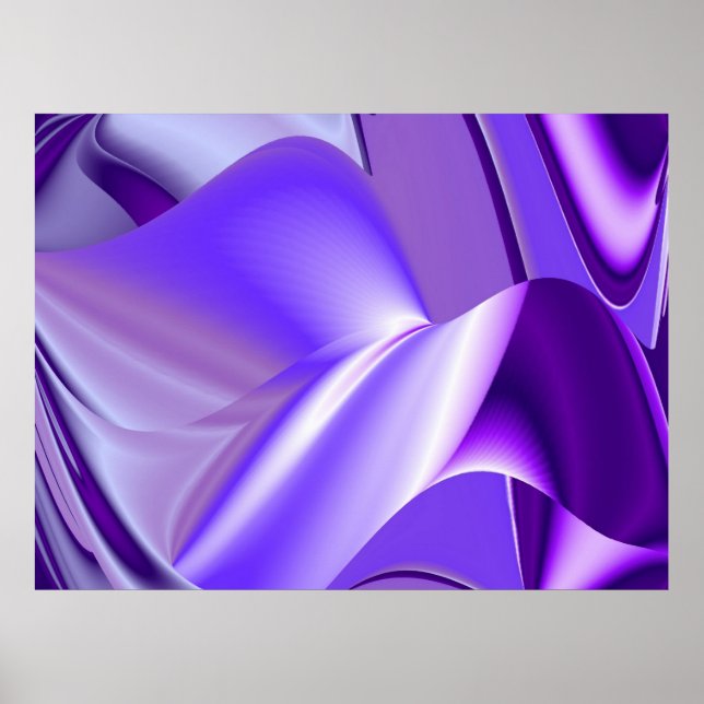 Purple Snow Dreams, Abstract Fantasy Rainbow Art Poster (Front)