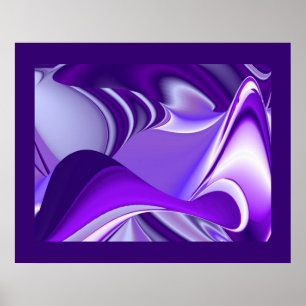 Purple Snow Dreams, Abstract Fantasy Rainbow Art Poster