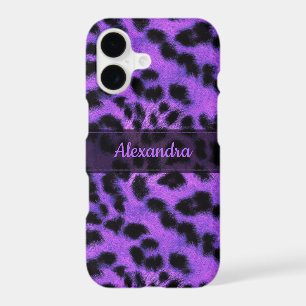 Purple Snow Leopard Skin Print, Name Personalised