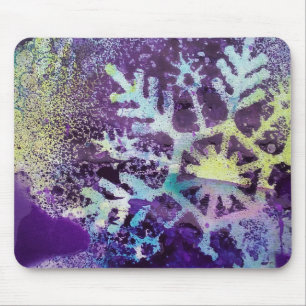 Purple Snow Mouse Mat