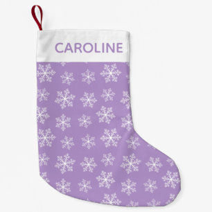 Purple Snowflake Christmas Stocking