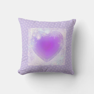 Purple snowflake cushion