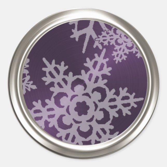 Purple Snowflake Envelope Seal (Front)