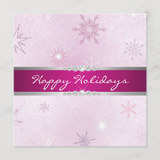Purple Snowflake Holiday Invitation