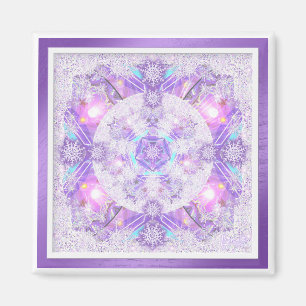 Purple snowflake magnet