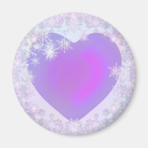 Purple snowflake magnet
