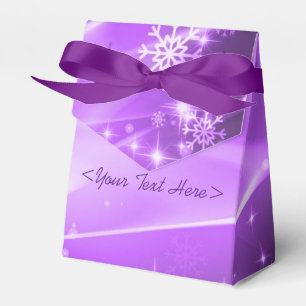 Purple Snowflake Pattern Christmas Favour Box