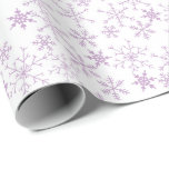 Purple Snowflake Pattern on White Christmas Winter Wrapping Paper<br><div class="desc">This wrapping paper is white with lots of mauve / soft purple snowflakes. Just the pattern for winter and Christmas gift wrapping. Matching and coordinating products are available in our store.</div>