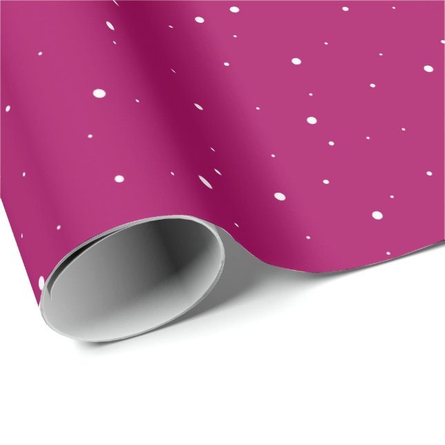 Purple Snowflake Snow Winter Christmas Holidays Wrapping Paper (Roll Corner)