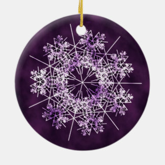 Purple Snowflake Tree Ornament