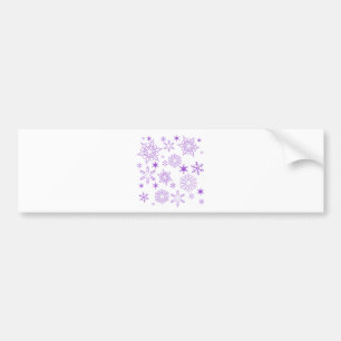 purple snowflakes bumper sticker