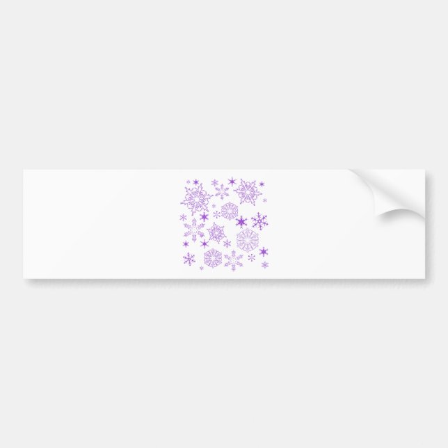 purple snowflakes bumper sticker (Front)