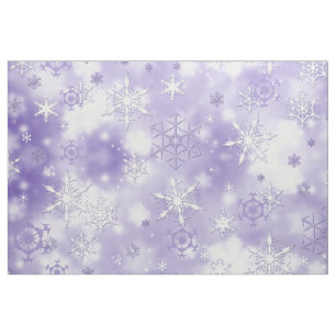 Purple Snowflakes Fabric