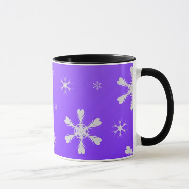 Purple Snowflakes Mug (Right)