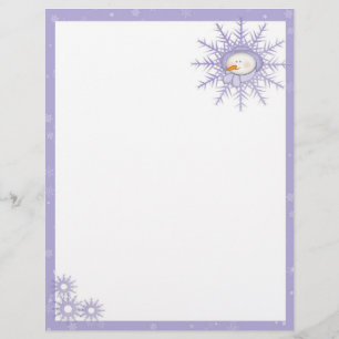 Purple Snowman Snowflakes