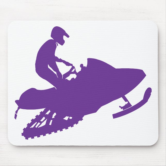 Purple-Snowmobiler Mouse Mat (Front)