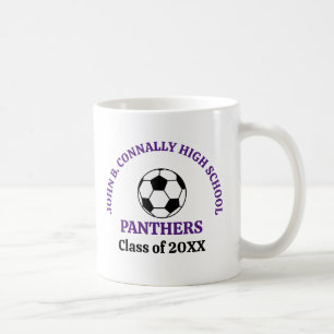 Purple Soccer Player Personalised Team Coffee Mug