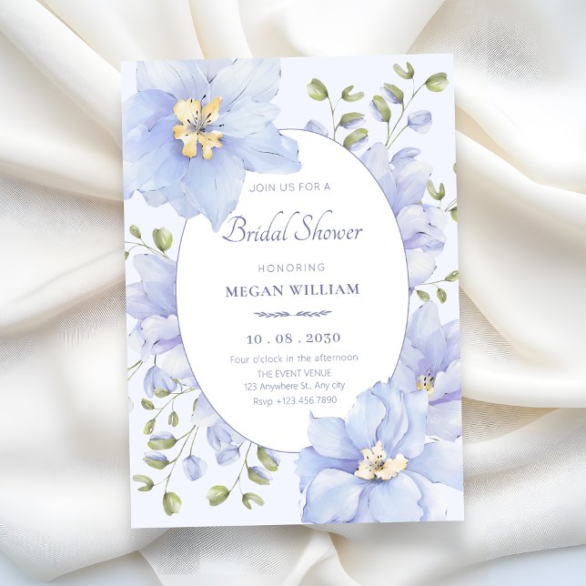 Purple soft flower bloom invitation (Creator Uploaded)