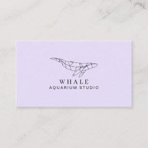 Purple Soft Low Poly Aquarium Fish Whale Business Card