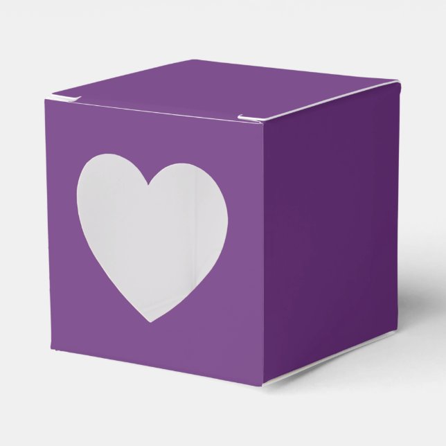 Purple Solid Colour Favour Box (Front Side)