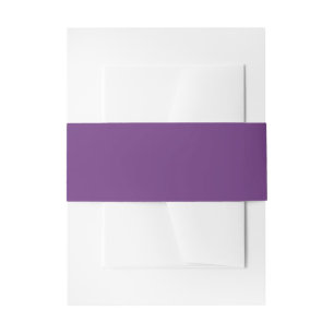 Purple Solid Colour Invitation Belly Band