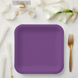 Purple Solid Colour Paper Plate