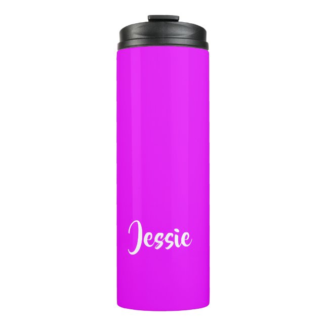 Purple solid plain thermal tumbler (Front)
