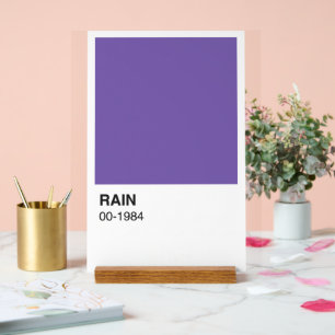 Purple Song Album - White Background Acrylic Sign