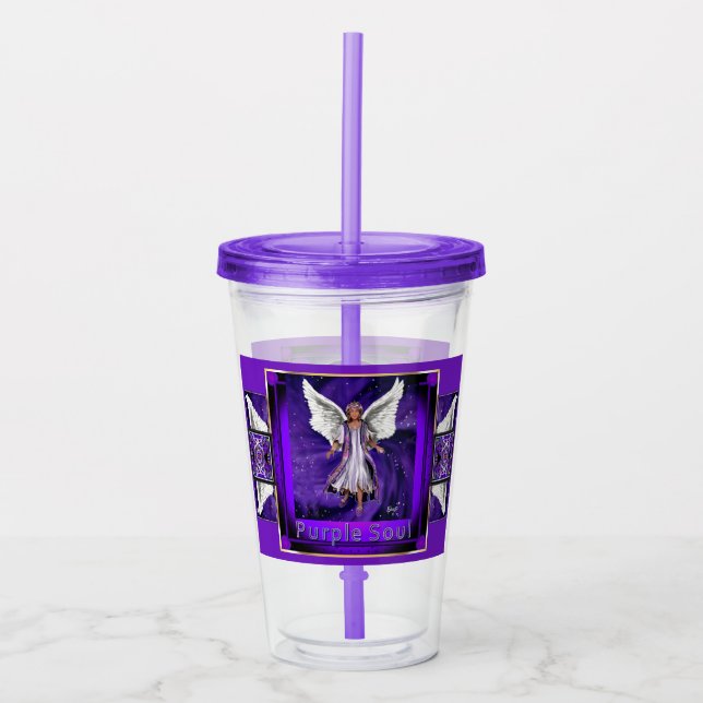 Purple Soul Acrylic Tumbler (Front)