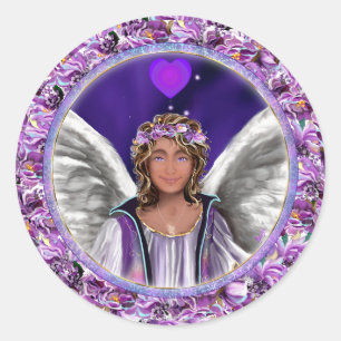 Purple Soul  Classic Round Sticker