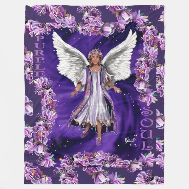 Purple Soul Fleece Blanket (Front)