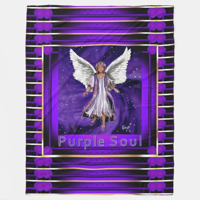 Purple Soul Fleece Blanket (Front)