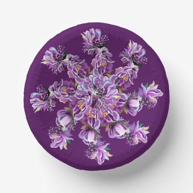 Purple Soul Paper Bowls Paper Plate (Front)
