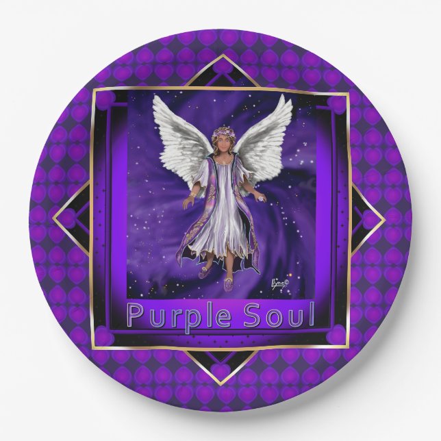 Purple Soul Paper Plates (Front)