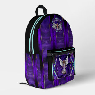 Purple Soul Printed Backpack