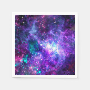 Purple Space Galaxy Cosmic Spacey Teal Pink Sky Napkin