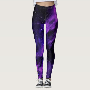 Purple Space Galaxy Leggings