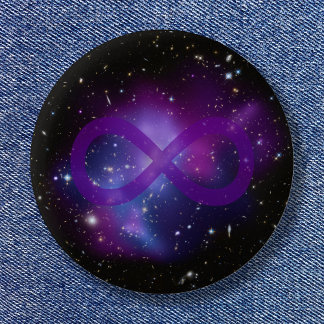 Purple Space Image 6 Cm Round Badge