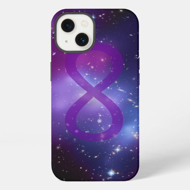 Purple Space Image Infinity Symbol iPhone Case (Back)