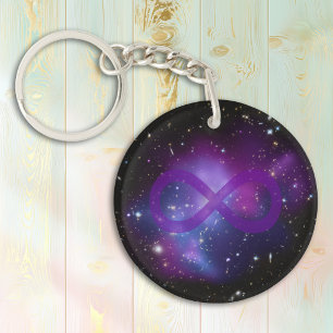 Purple Space Image Key Ring